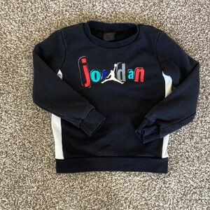 Jordan Black Sweatshirt with Multicolor Logo